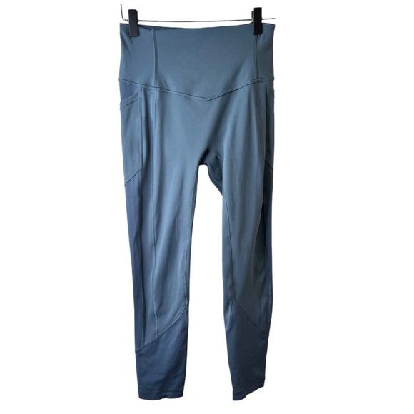 Lululemon All The Right Places Crop Blue Leggings Size 4 - Picture 5 of 14